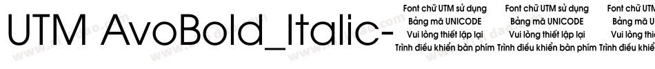 UTM AvoBold_Italic字体转换